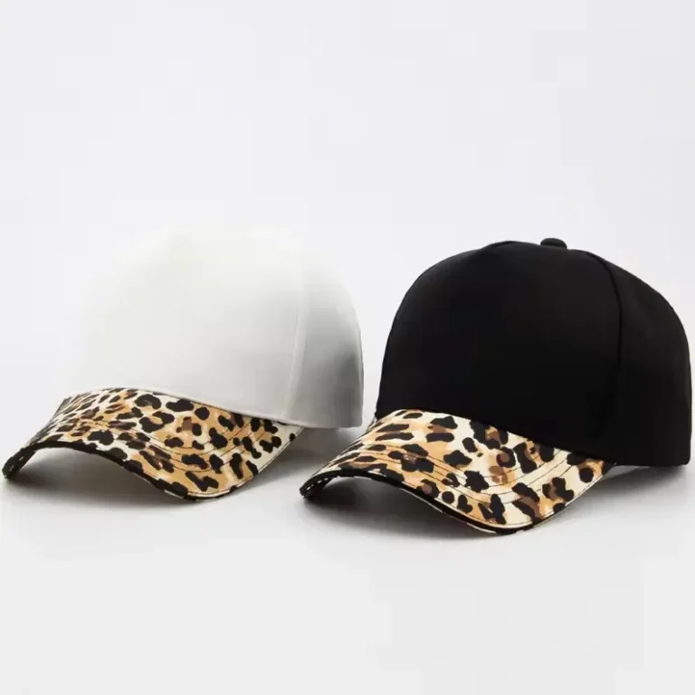 leopard brim cap